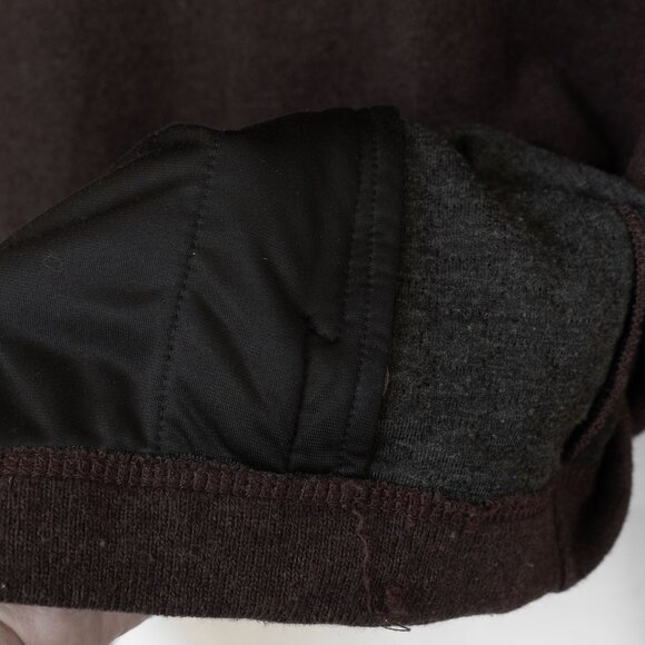 Mountain Hardwear Wool Hoodie Mens Fully Zip Knit Maroon Face Cover Hooded Coat - Picture 11 of 15